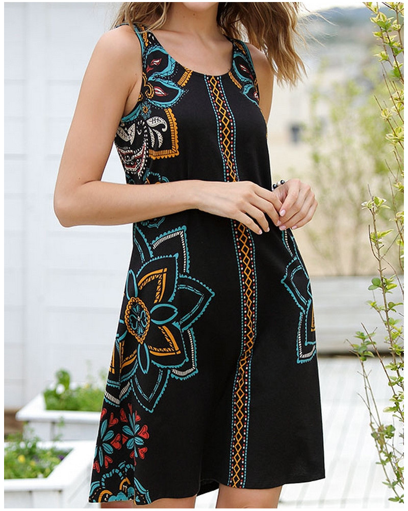 black cotton beach dress