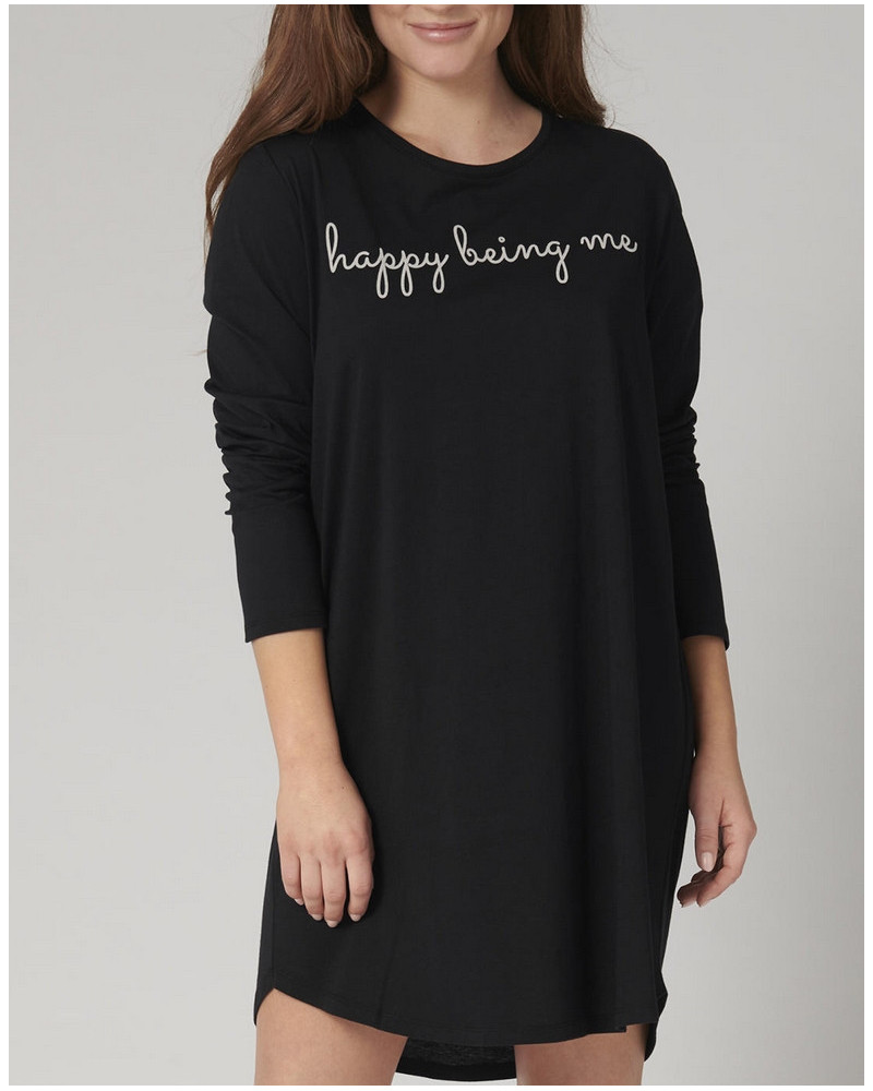 black nightdress cotton